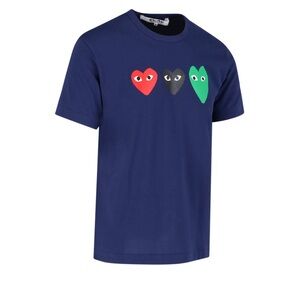 Comme des Garçons PLAY Tricolor Logo T-Shirt - Size XS